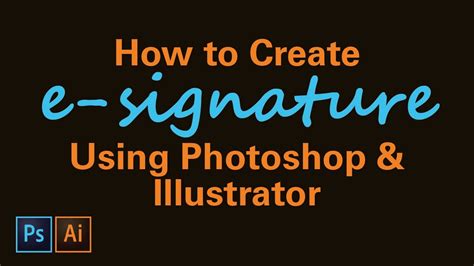 how to create e signature in photoshop